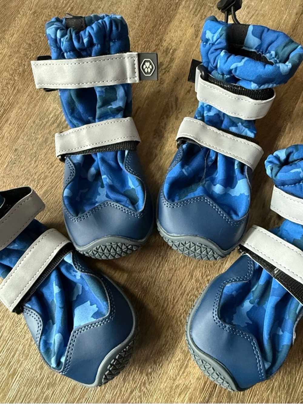 Spark Paws Dog Rainboots, Waterproof Dog Shoes - Blue Camo - Picture 6 of 10